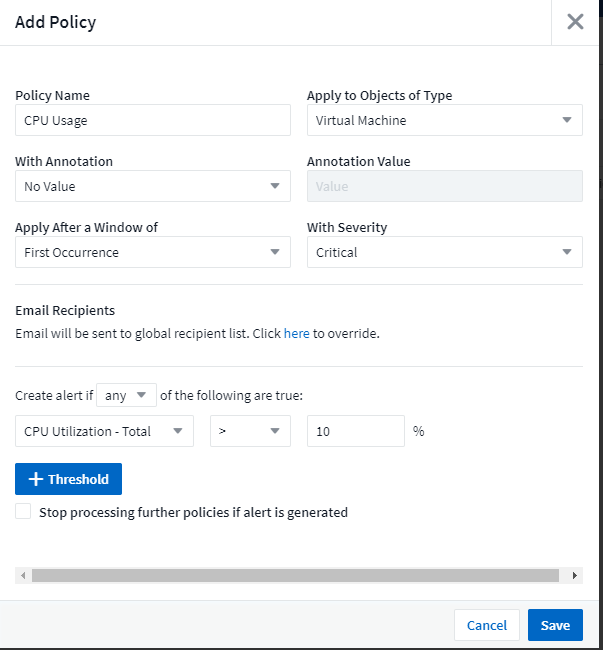 NetApp Policy