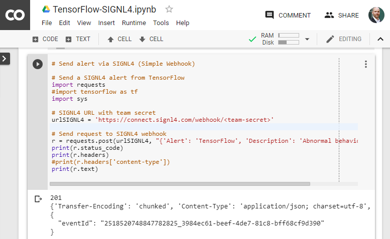 TensorFlow Colaboratory